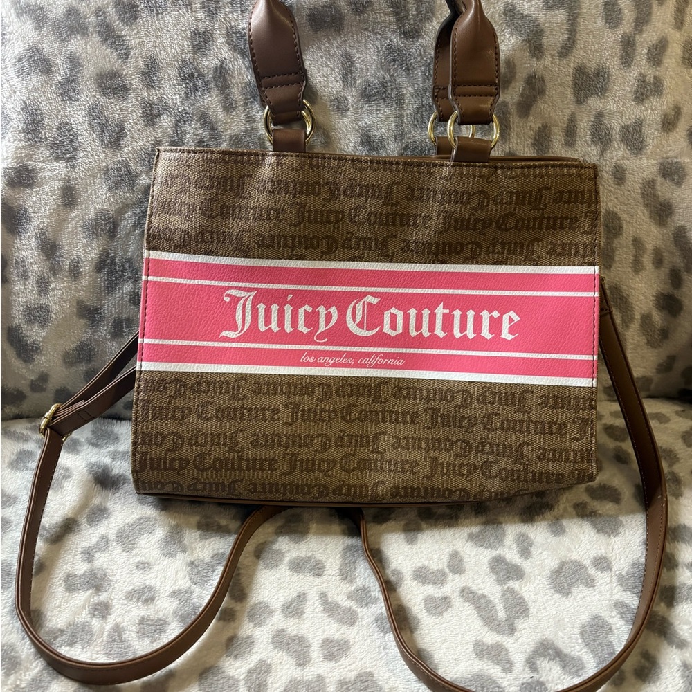 Juicy Couture Pink and Brown Backpack